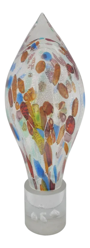 Attributed to Livio Seguso Large Murano Colorful Art Glass Conical Sculpture