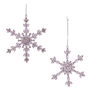 Snowflake Jewel Ornaments (Set of 6) For Sale