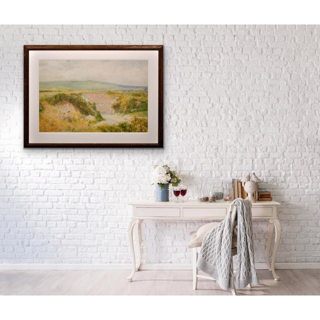 Charles Gregory, Summer's Day at Steyning Bowl, West Sussex, 1890s, Watercolor For Sale - Image 10 of 18