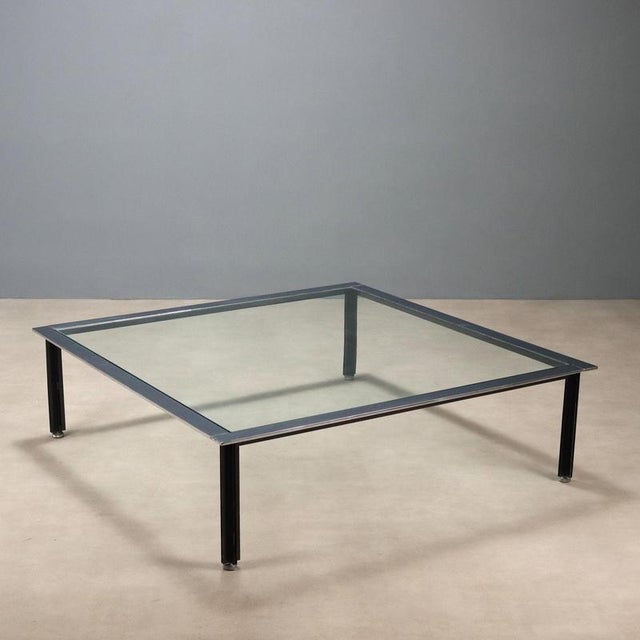 Fasce Cromate Coffee Table in Glass and Steel by Luigi Caccia Dominioni for Azucena, 1970s For Sale - Image 9 of 9