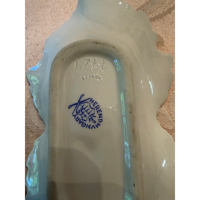 Mid 20th Century Herend Hungary Porcelain Chinoiserie Trinket Dish For Sale - Image 5 of 8