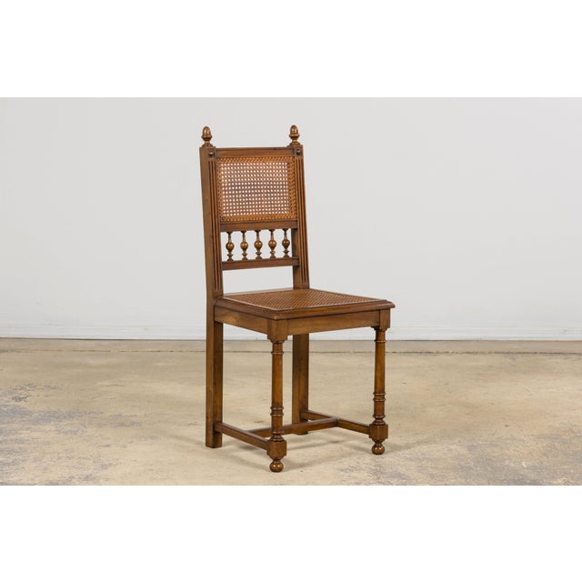 Antique French Henri II Style Walnut Caned Dining Chairs, Set of 8 For Sale - Image 12 of 18