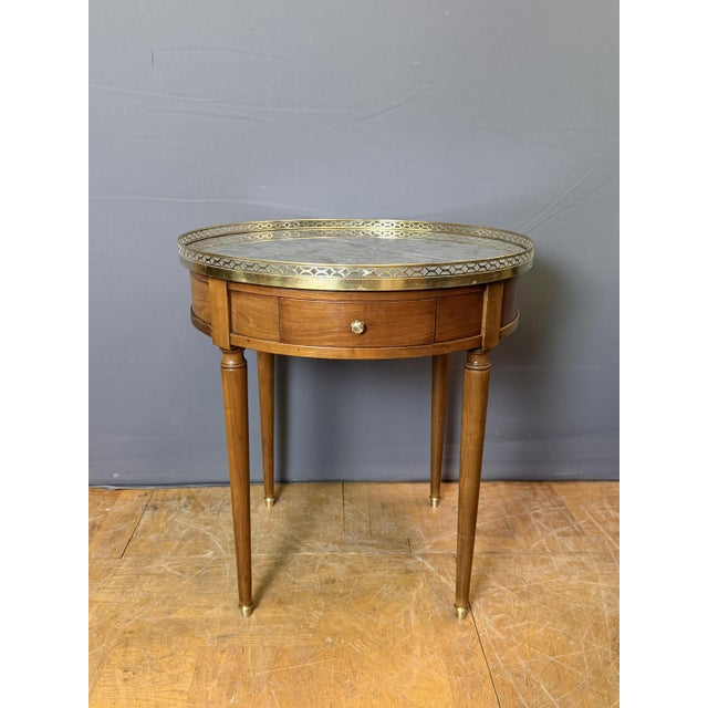 Directoire Bouillotte Table in Cherrywood and Brass For Sale - Image 9 of 9