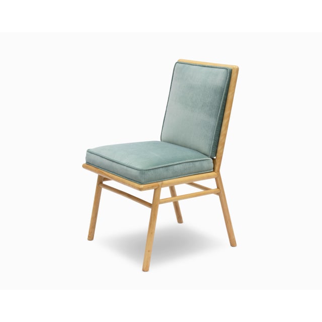Turquoise Pair of Vintage Mid Century Side Chairs by t.h. Robsjohn Gibbings For Sale - Image 8 of 9