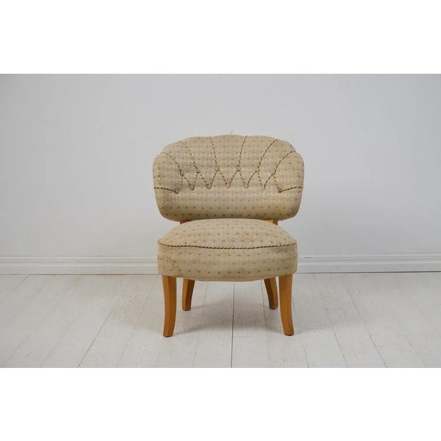 Carl Malmsten Swedish Scandinavian Modern Model Gamla Berlin Armchair by Carl Malmsten, 1940s For Sale - Image 4 of 8