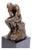 Modern Brown Patinated Bronze The Thinker Sculpture after Rodin For Sale