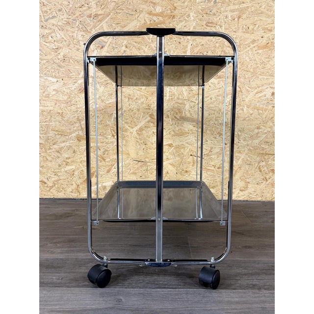 Metal Vintage Space Age Serving Trolley in Metal and Plastic, 1970s For Sale - Image 7 of 15