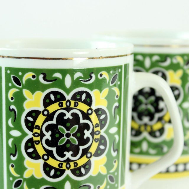 Mid-Century Modern Czechoslovakian Porcelain Mugs, 1960s, Set of 4 For Sale - Image 3 of 7