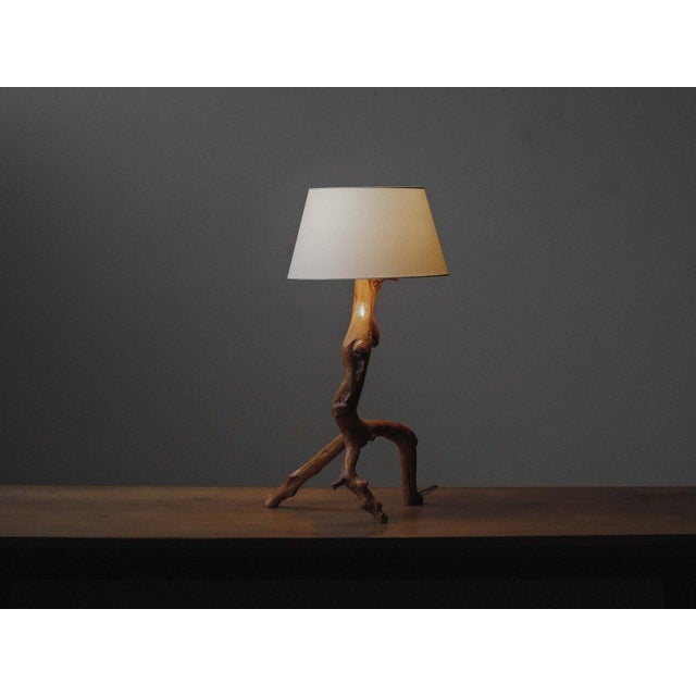 Provençal Tripod Table Lamp in Olive Wood, 1970s For Sale - Image 6 of 12