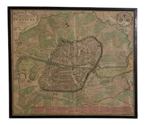 Circa 1732 Map of Nuremberg