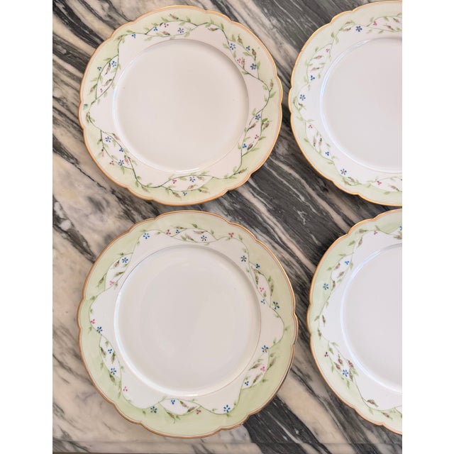 Antique Ginori Made in Italy Gold Gilt Hand Painted Plates - Set of 8 For Sale - Image 11 of 15