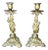1920s Figural Male & Female Metal Candle Holders - a Pair For Sale