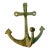 1970s Vintage Nautical Coastal Arts & Crafts Cast Iron Anchor Wall Hook For Sale