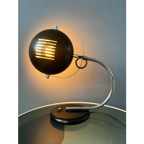 Vintage Space Age Brown Table Lamp from Herda For Sale - Image 6 of 13