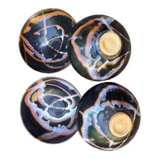 1990s Contemporary Artist Hand Made Bowls,Set 4 For Sale