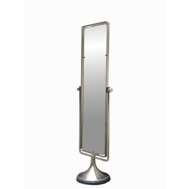 Chrome-Plated Brass Floor Standing Cheval Mirror, Italy, 1960s For Sale - Image 11 of 11