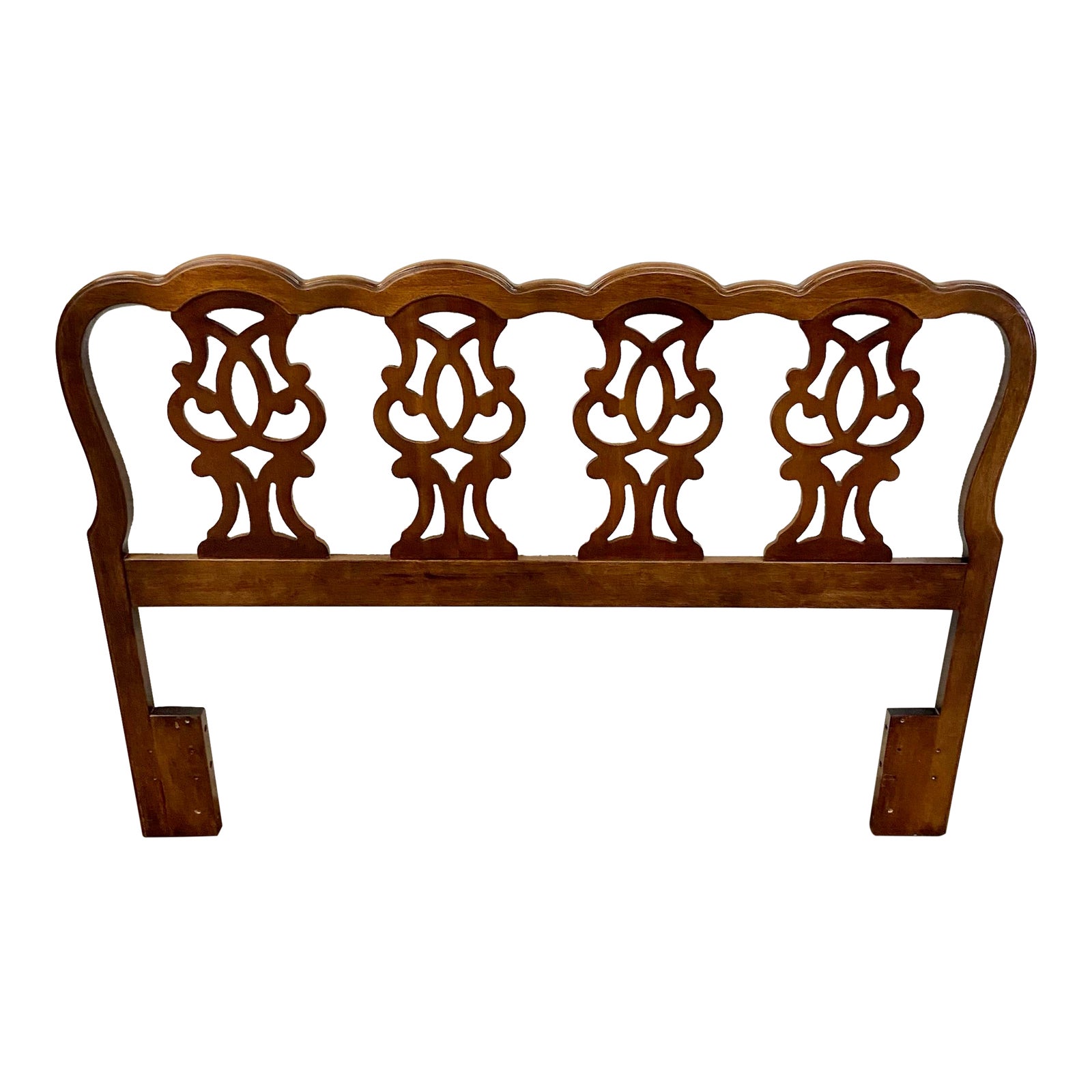 Vintage Chippendale Style Queen Size Carved Headboard Chairish