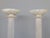 A pair of Karl Springer vintage 80's candle holders in Italian Murano glass and Scavo finish. Both are in excellent...