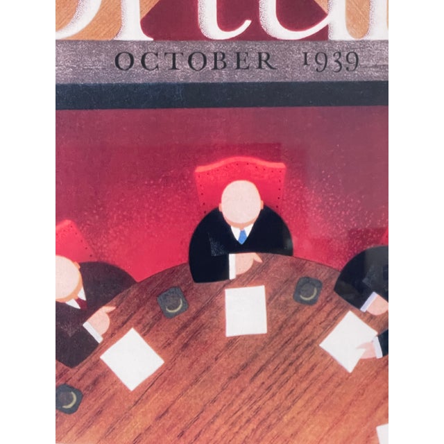 2010s Huge Vintage Fortune Magazine Lithograph Art - October 1939 Board Room by Antonio Petruccelli For Sale - Image 5 of 12
