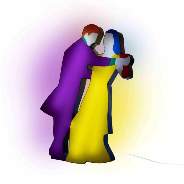 Dancers is an artwork realzied by Marco Lodola, in 2001. Acrylic and Neon, cm. 140x95x12. Certificate of authenticity by...