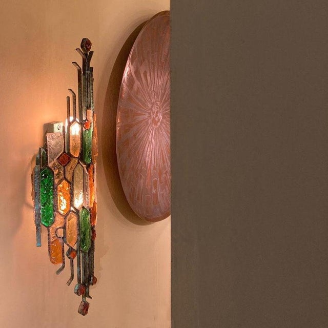 Large Etched Copper Wall Plate from Valentien, 1960s For Sale - Image 9 of 12