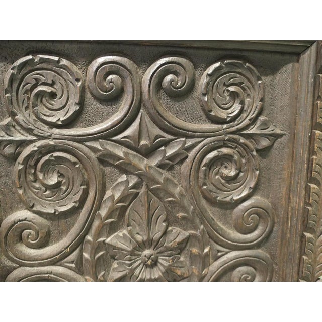 Gothic Carved Oak Fire Screen For Sale - Image 6 of 8
