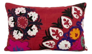 Silk Road Suzani Lumbar Pillow Cover 20'' X 28''
