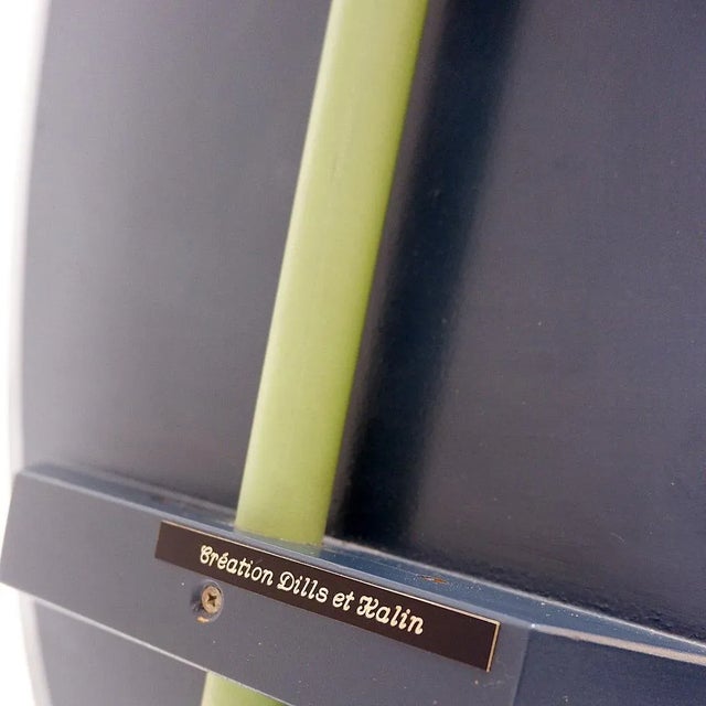 Aqua Vintage Postmodern Table Mirror, 1980s For Sale - Image 8 of 10