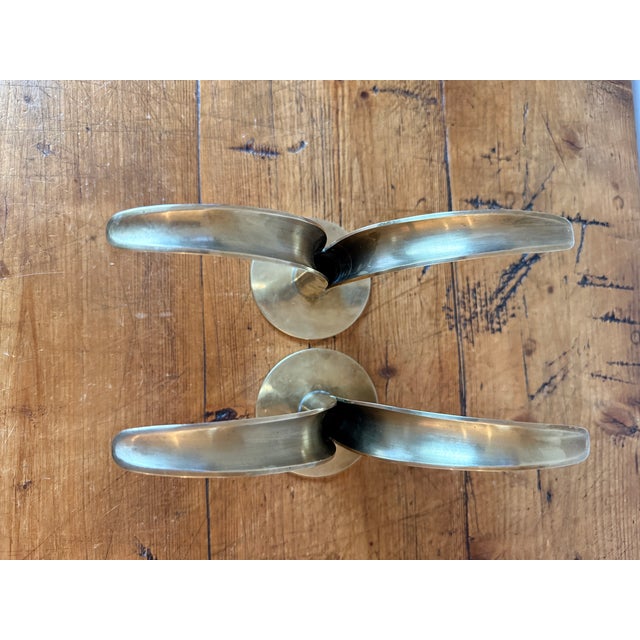 Mid 20th Century Mid-Century Lily Brass Candlesticks, Ystad-Metall For Sale - Image 5 of 9