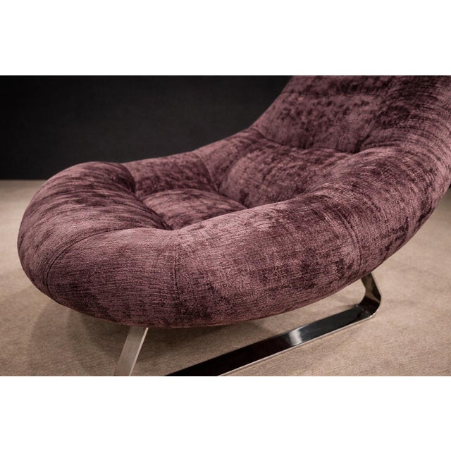 Mp-163 “Earth” Lounge Chair With Ottoman in Tufted Velvet Upholstery, Percival Lafer, 1976 For Sale - Image 14 of 15