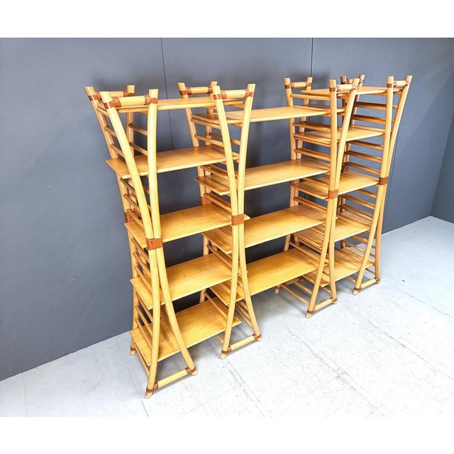 Vintage Bamboo Wall Unit, 1970s For Sale - Image 4 of 11
