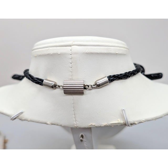 Vintage Signed Ugo Correani Italy Faux-Black Coral Collar Necklace For Sale In Philadelphia - Image 6 of 9