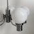 Vintage 1970s chrome and white glass pendant light Height: 50 cm Width: 50 cm Depth: 50 cm Globe diameter: 14 cm Up to...