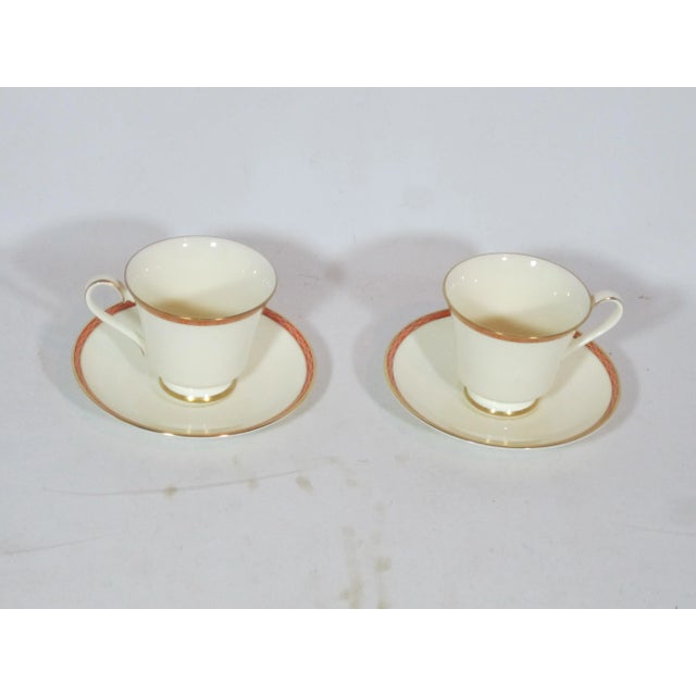 1970s Minton Carlton Pattern Cup & Saucer - Service for 2 For Sale - Image 6 of 6