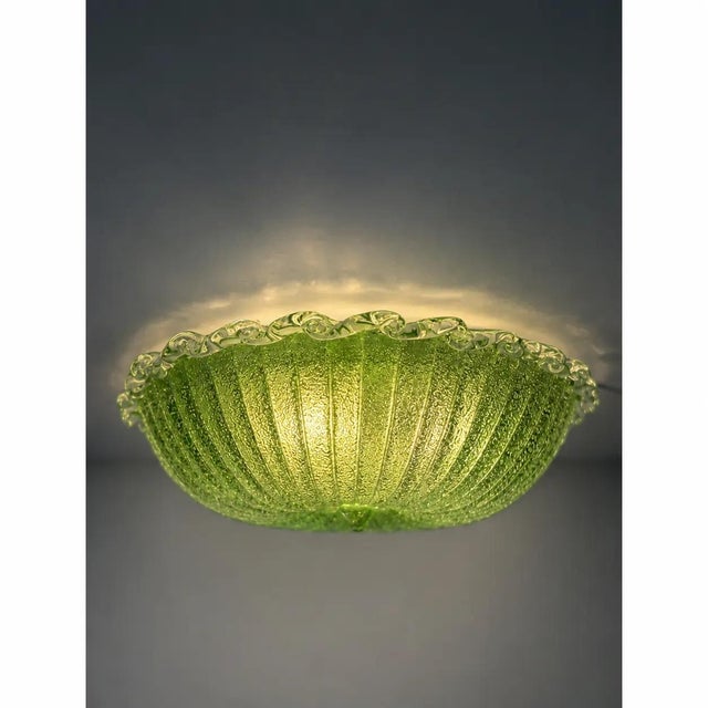 Green Murano Glass Graniglia Budino Flush Mount by Simoeng for Simoeng For Sale - Image 4 of 7