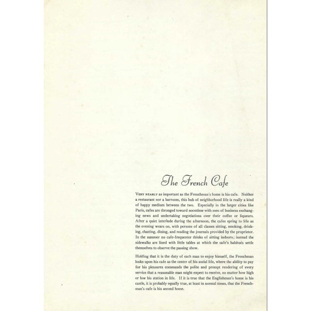 Mid-Century Modern 1948 Barbizon Plaza Hotel Restaurant Menu Paris Cafe For Sale - Image 3 of 3