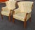 Mid 20th Century Pair Mid 20th Century Mahogany and Tufted Vinyl Upholstered Wingback Chairs For Sale - Image 5 of 14