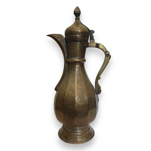 Antique Central Asian Brass Teapot Ewer 19th century Bukhara - Samarkand Oftoba - vessel for water. Bukhara, the end of...