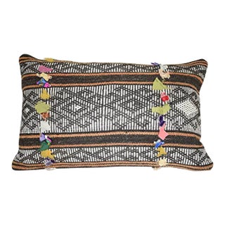 Mudcloth Goat Hair Lumbar Kilim Pillow Cover For Sale