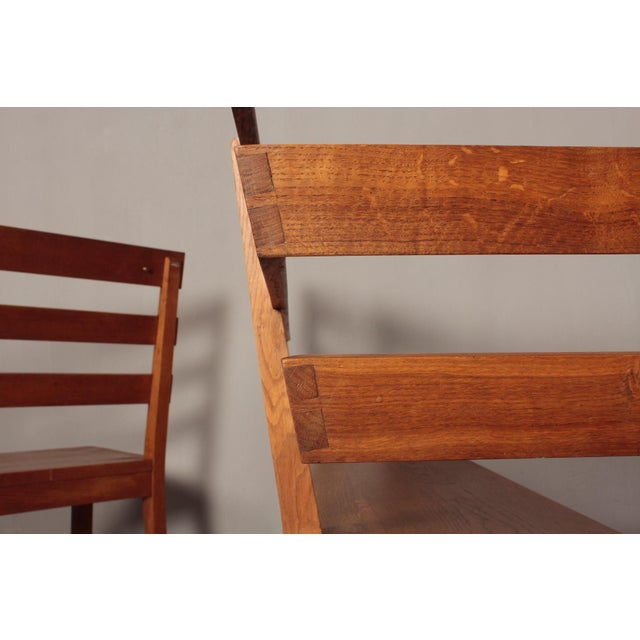 Alpine Corner Bench in Oak with Christian Symbolism, 1930s, Set of 2 For Sale - Image 13 of 18