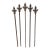 Late 19th Century Victorian Fleur-De-Lis or Starburst Topped Fence Posts - Set of 5 For Sale