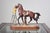 Italian Ceramic Sculpture of Horse and Woman on Wooden Base by A. Saulini, 1970s For Sale - Image 4 of 7