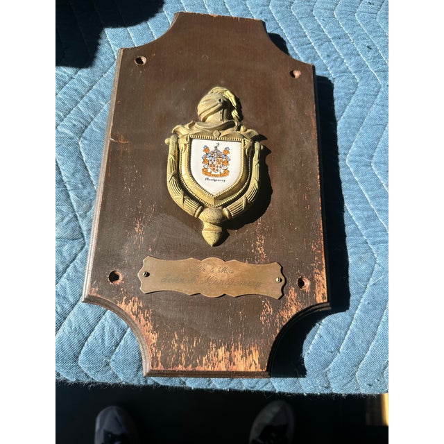 Vintage John Montgomery Door Knocker with Crest ( as shown ).