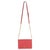 Red Red Saffiano Triangle Logo Mini Crossbody For Sale - Image 8 of 9