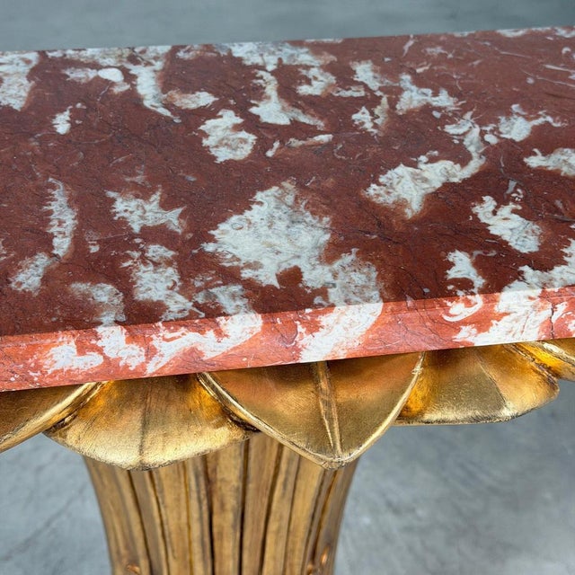 Art Deco Console Table in Hand-Carved Giltwood and Marble by Pierluigi Colli, 1930 For Sale - Image 10 of 18