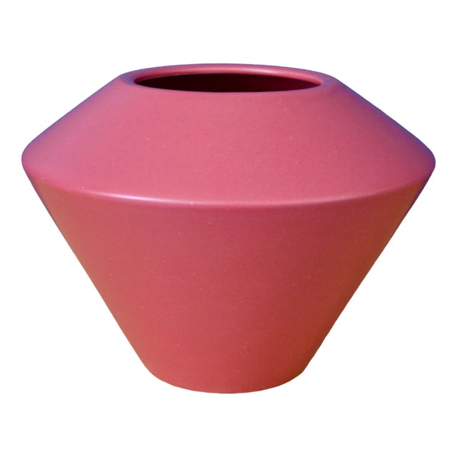 Italian Vase with Geometric Shape, 1980 For Sale