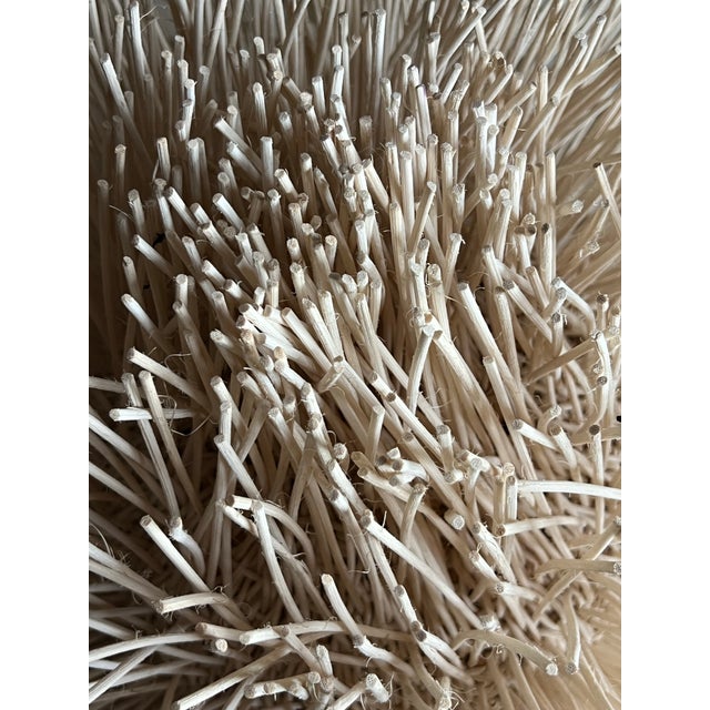 Coastal Hand Woven Bamboo Stick Basket Pendant Wall Light For Sale - Image 9 of 12