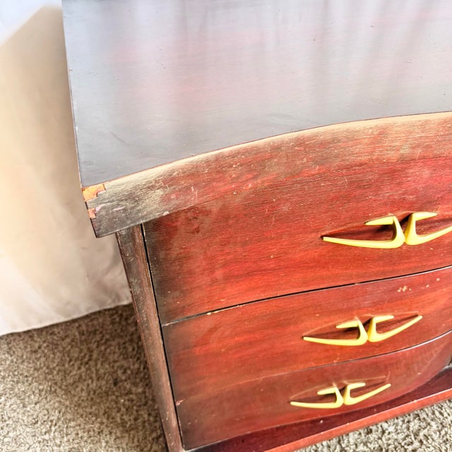 Antique Art Deco Wooden Dresser - 9 Drawers For Sale - Image 11 of 12