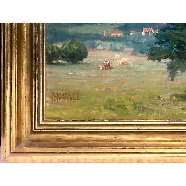 Kansas Farmland Plein Air Landscape, by Maude J. Mitchell (1875-1957) For Sale In San Francisco - Image 6 of 10