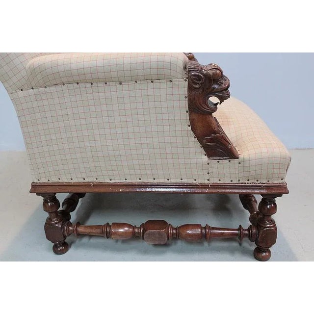 Set of Large Antique Louis XIII Style Walnut Armchairs For Sale - Image 13 of 16